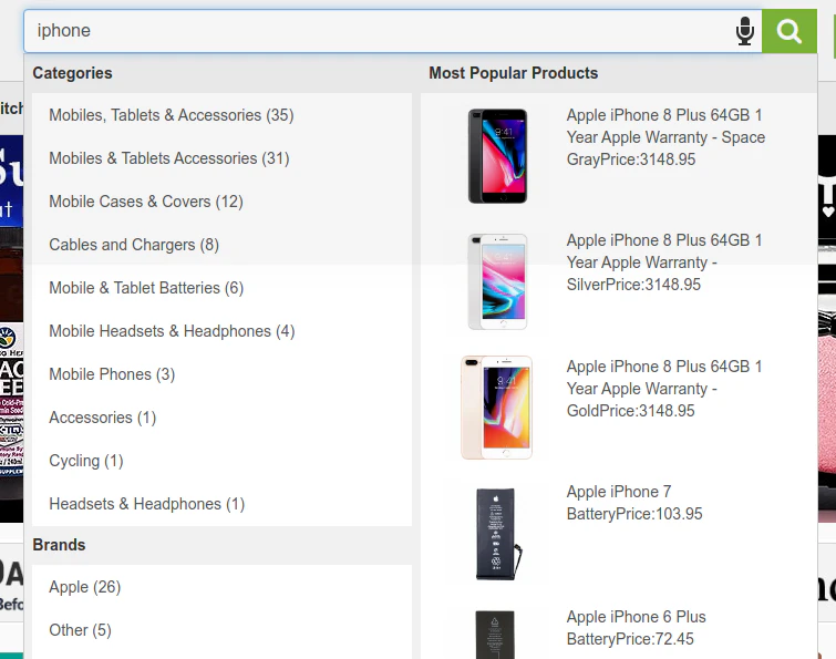 screenshot of Expertrec Smart Search